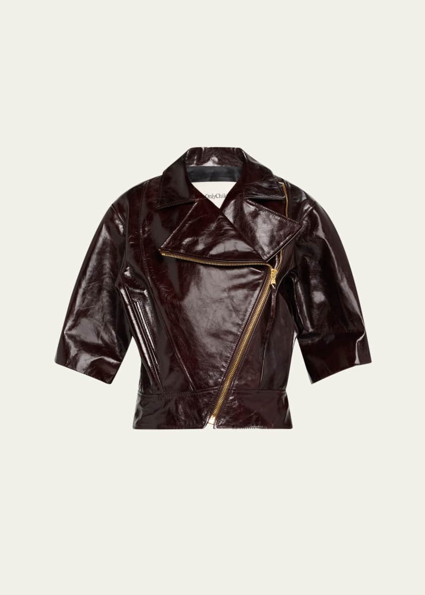 anOnlyChild Toots Crinkle Leather Jacket