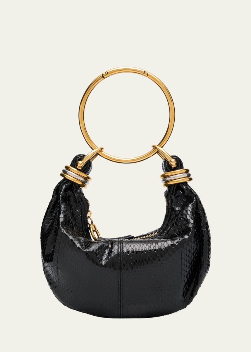 Chloe Bracelet Hobo Bag in Snakeskin