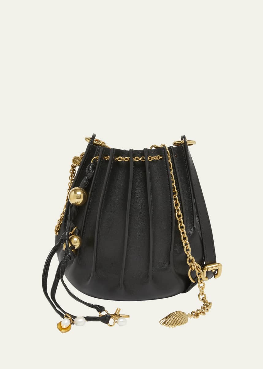 Chloe Sea Treasures Pleated Crossbody Bag in Leather
