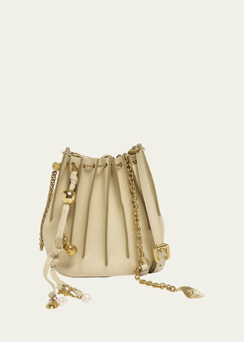 Chloe Sea Treasures Pleated Crossbody Bag in Leather