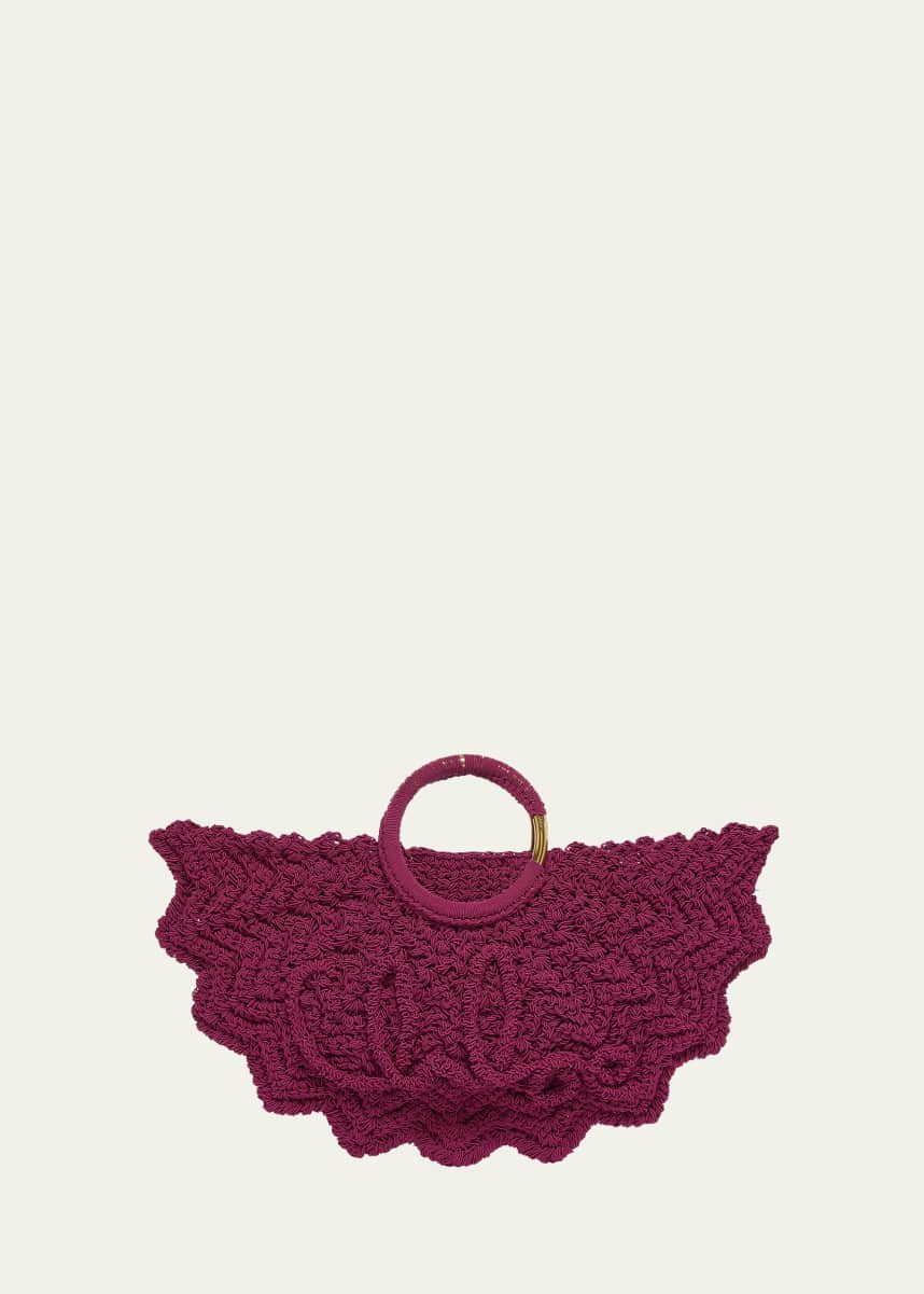 Chloe Passementerie Crochet Top-Handle Bag in Fabric