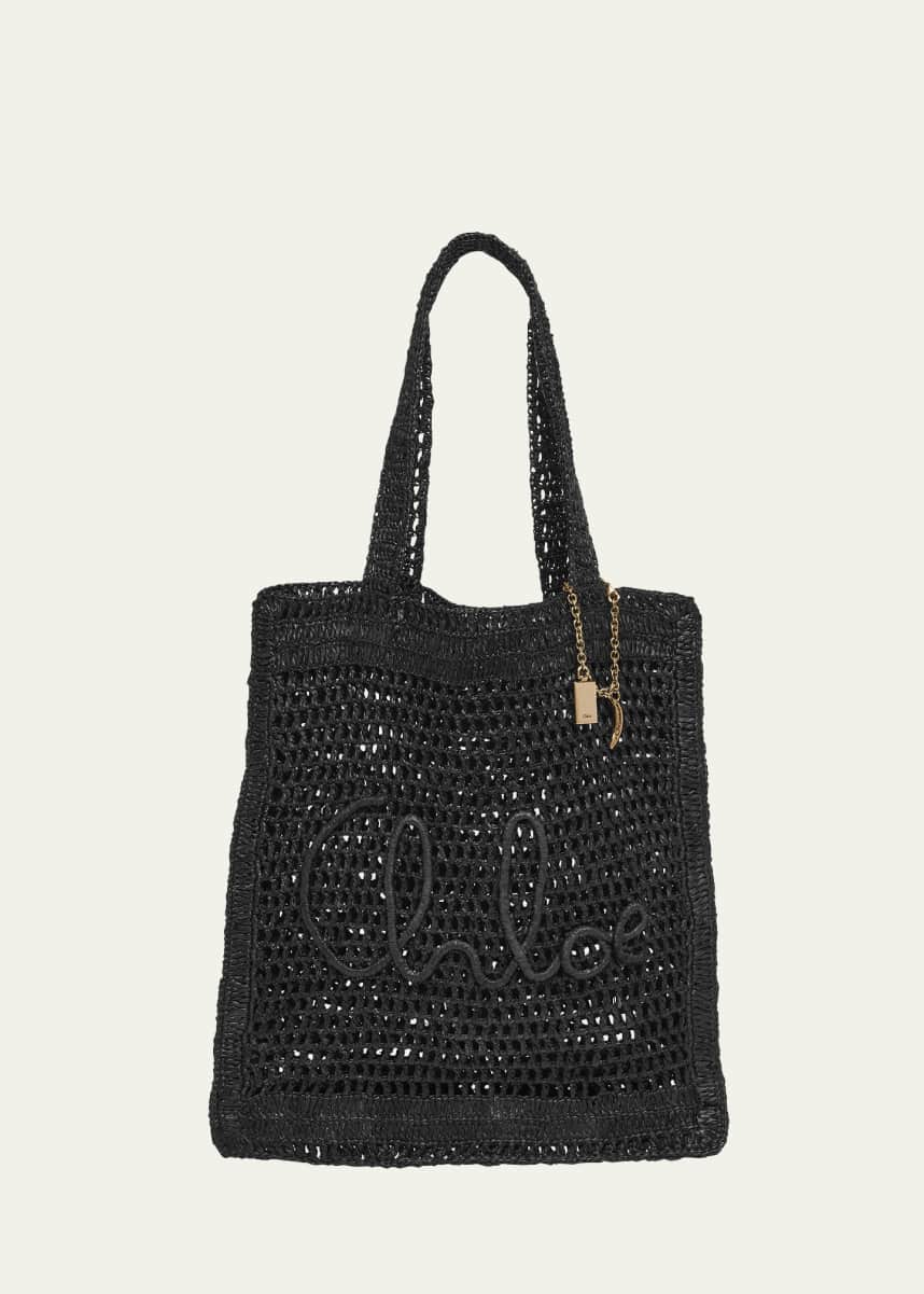 Chloe Summer Banana Tote Bag in Crochet Fabric