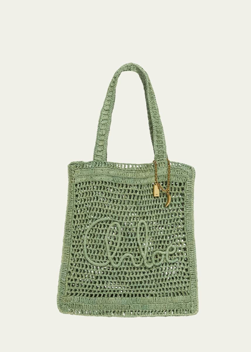 Chloe Summer Banana Tote Bag in Crochet Fabric