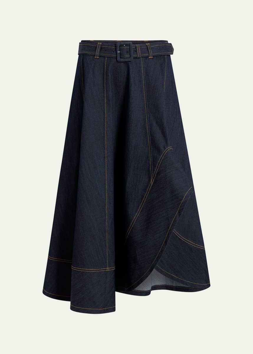 Cinq a Sept Zelda Denim Midi Skirt