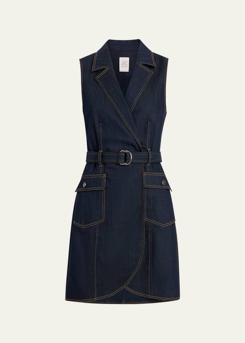 Cinq a Sept Jenessa Sleeveless Denim Mini Dress