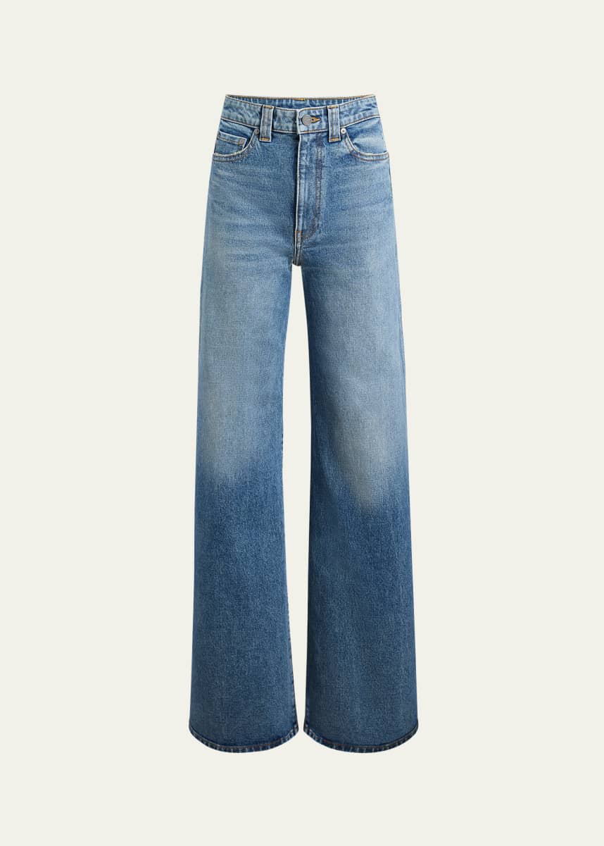 Khaite Dane High-Rise Flared Jeans