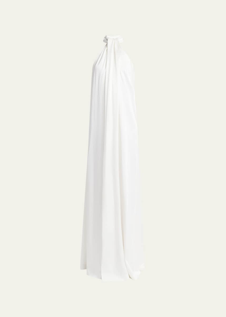 Stella McCartney Envers Draped Satin Halterneck Dress