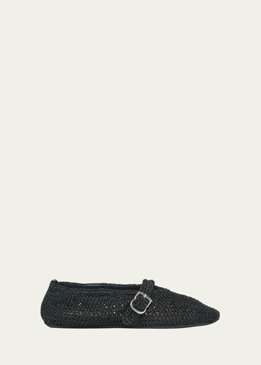 ALAIA Crochet Ballet Flats