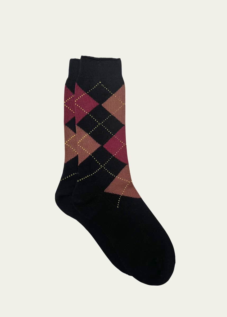Maria La Rosa Argyle Crew Socks