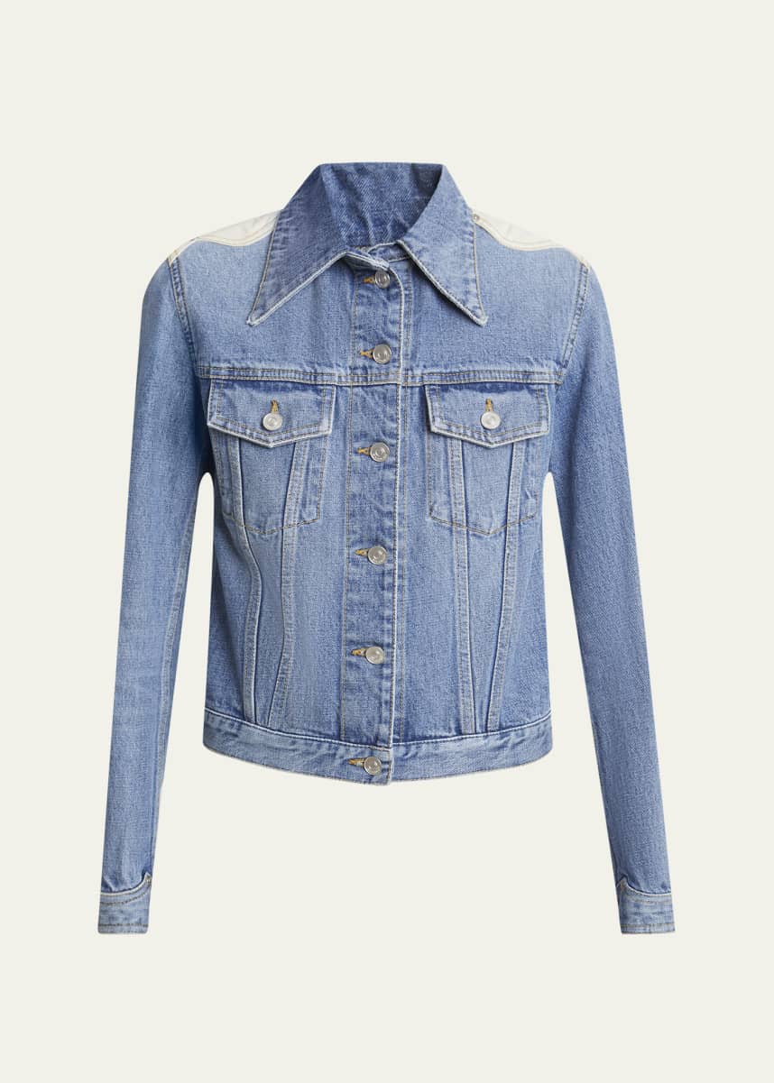 ジャケット・アウター GIVENCHY Maria Starstuds Denim Jacket Givenchy Star Studded Denim Jacket Black Cotton ref.1501133