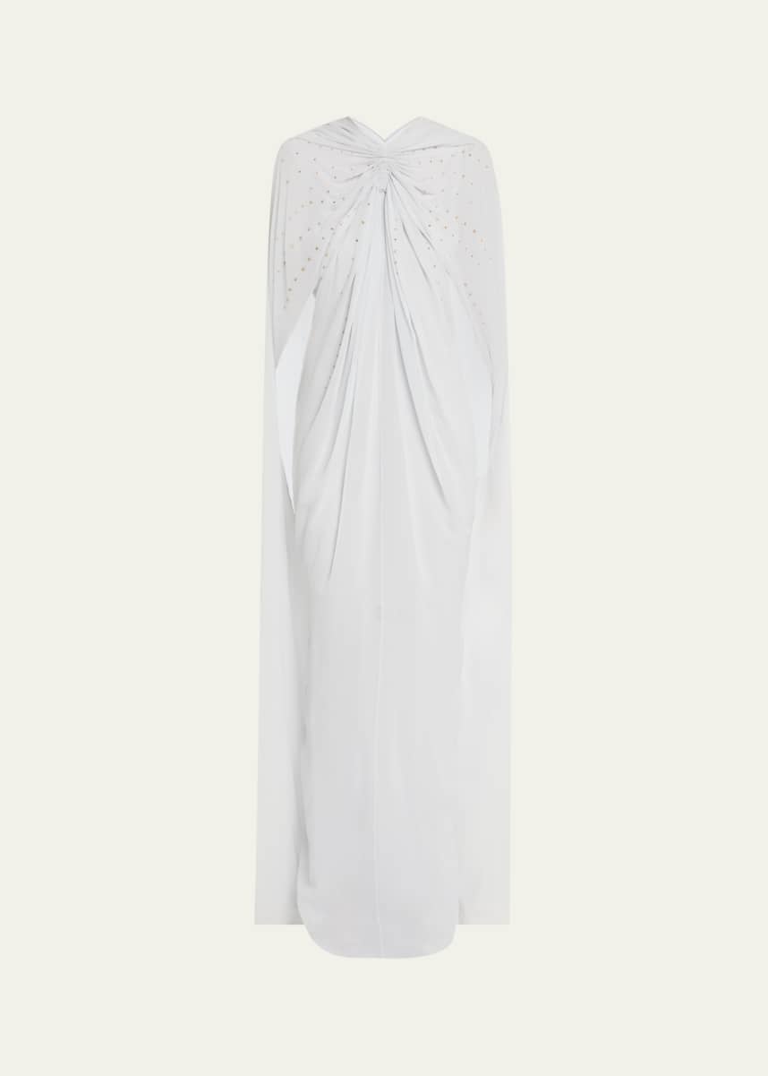 Givenchy Embellished Draped Silk Cape Gown