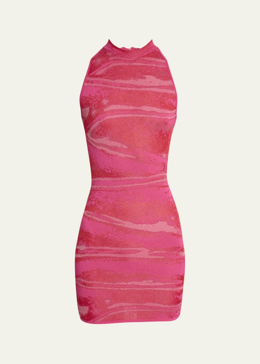 Balmain Printed Mini Body-Con Dress
