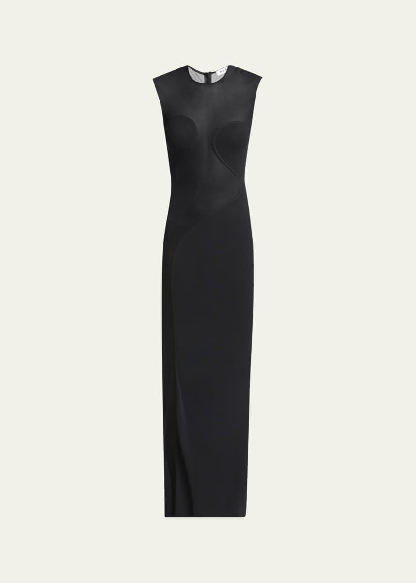 ALAIA Mesh Molded Cutout Gown