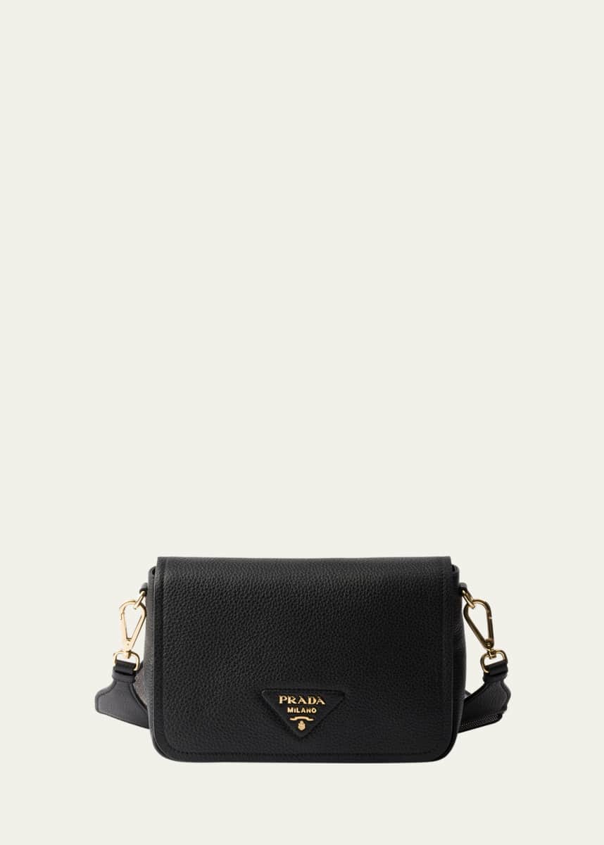 Prada Daino Flap Soft Leather Crossbody Bag - Bergdorf Goodman