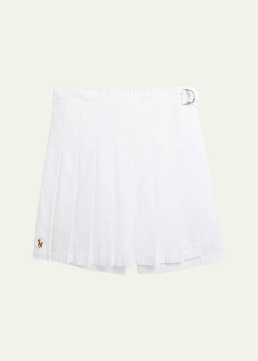 Ralph Lauren Childrenswear Girl's Pleated Seersucker Skort, Size 2-6X
