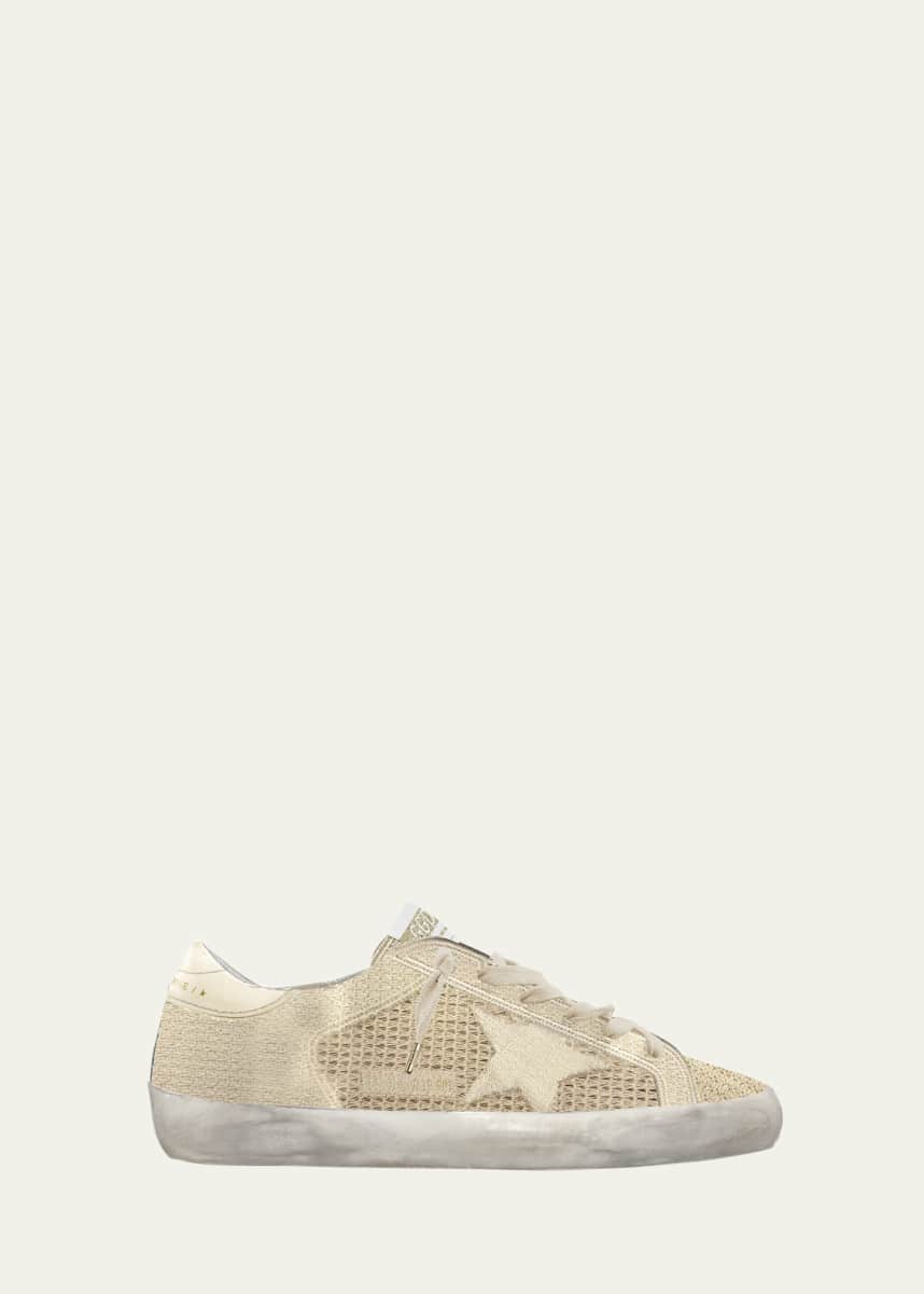 Golden Goose Superstar Embroidered Cotton Low-Top Sneakers