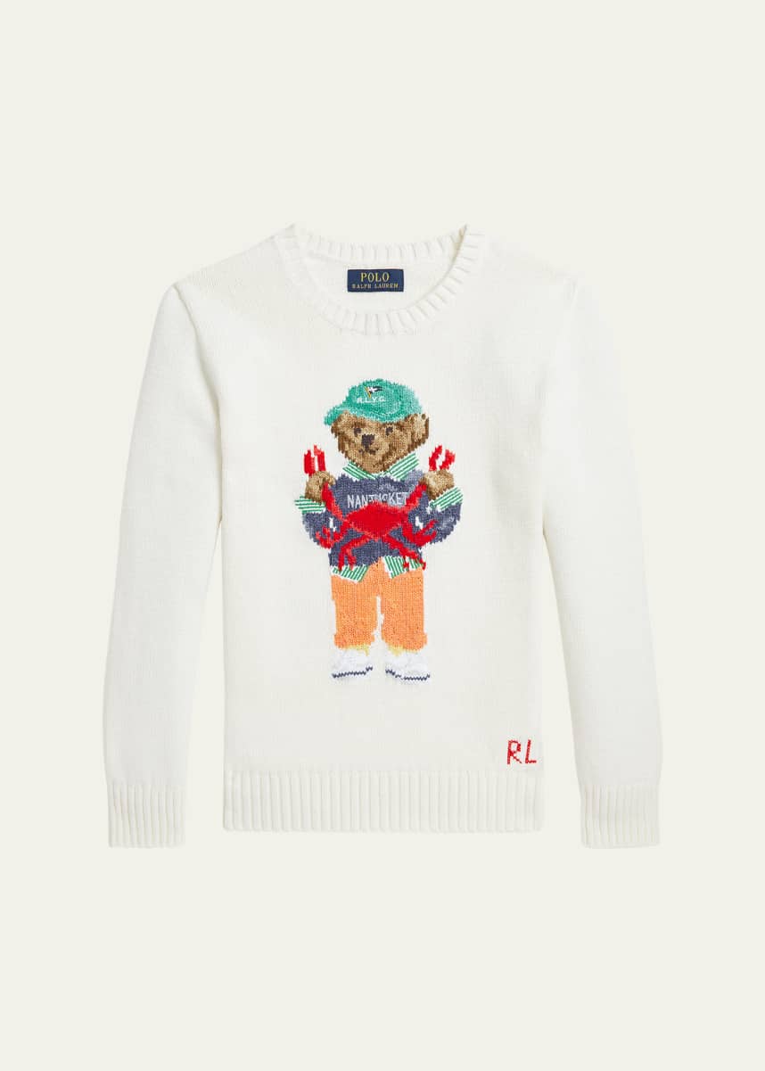 Ralph Lauren Childrenswear Boy's Graphic Polo Bear Sweater, Size S-XL