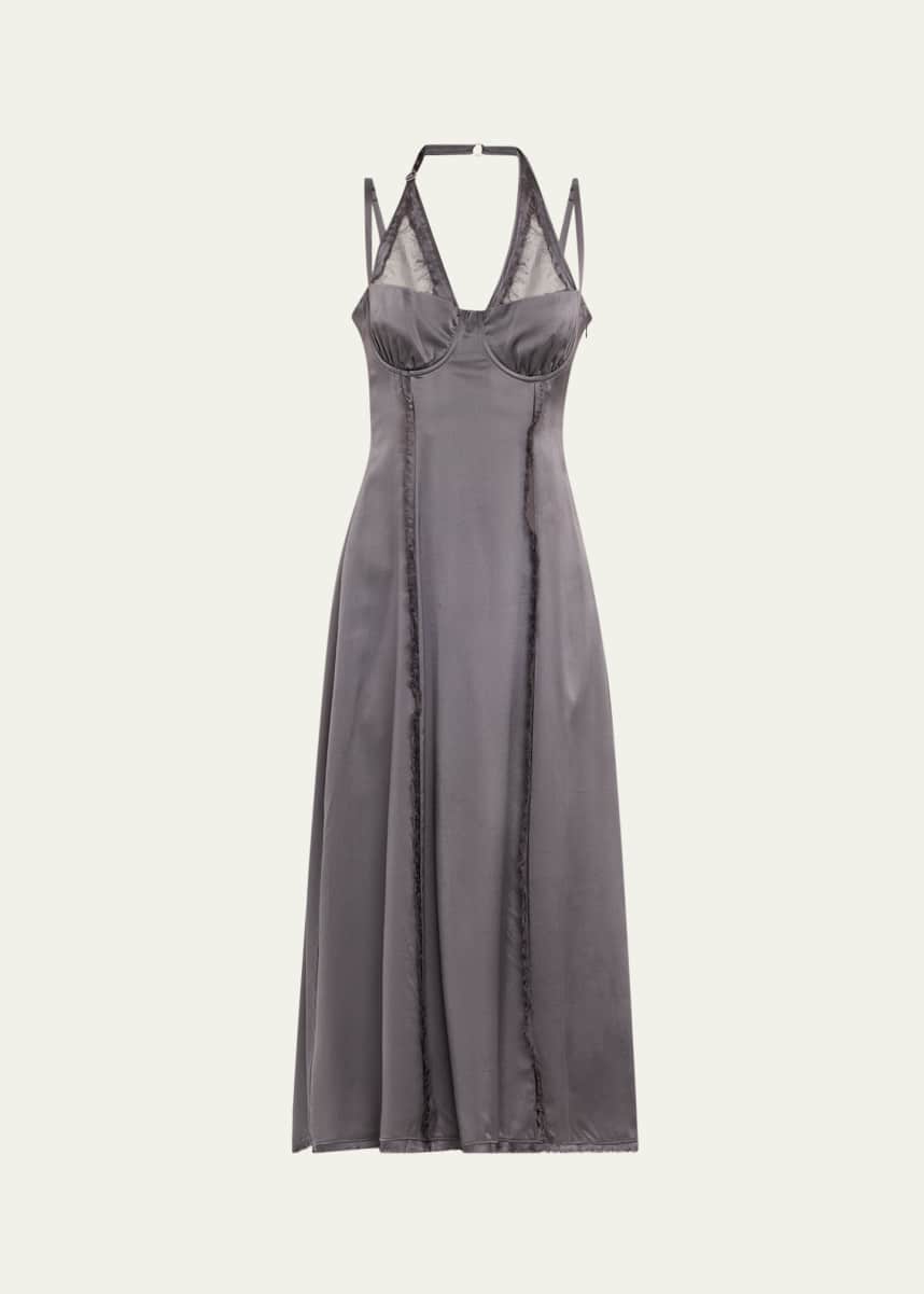Jane Wade Shredded Silk Midi Dress