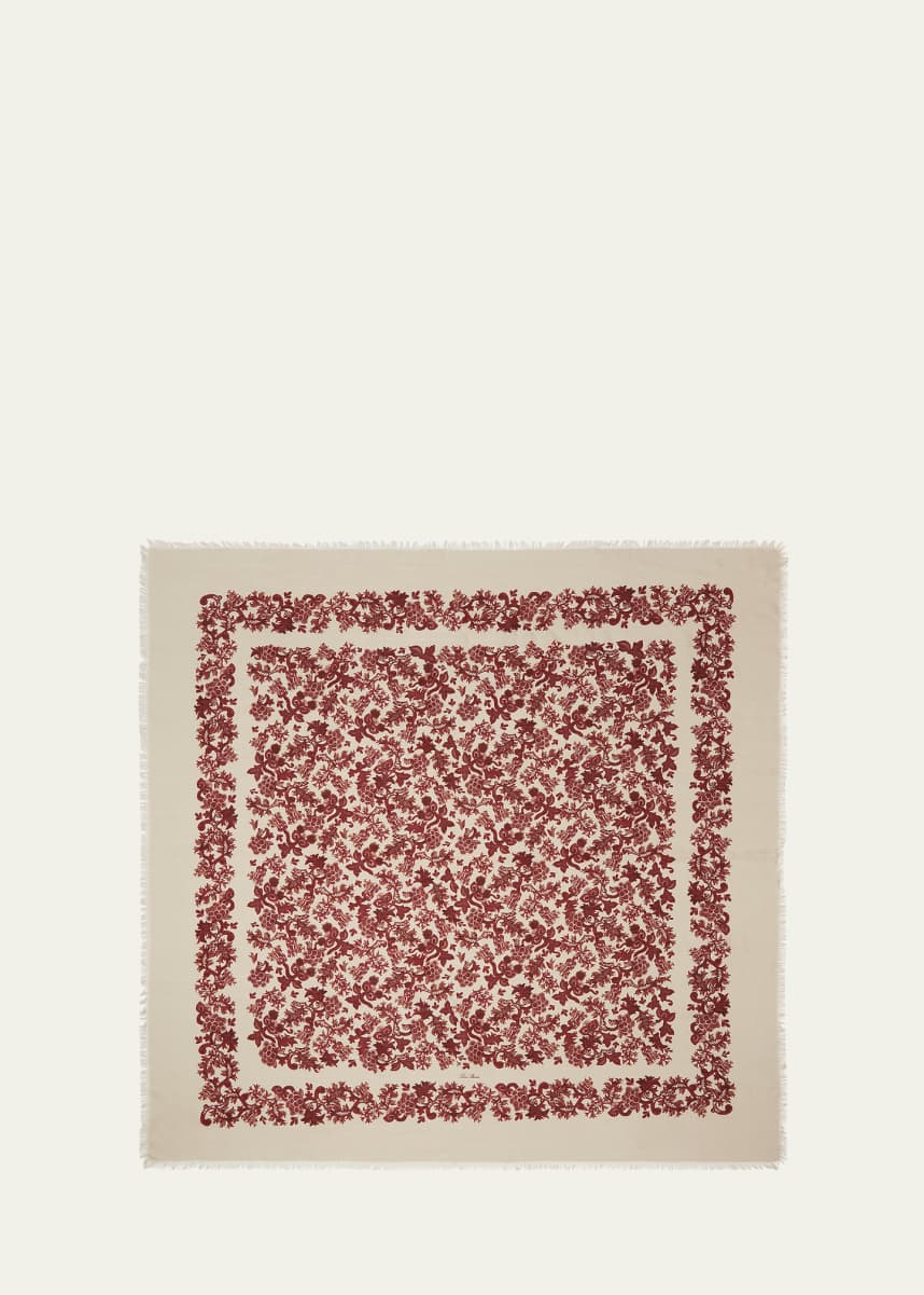 Loro Piana Cardo Blooms Silk Shawl