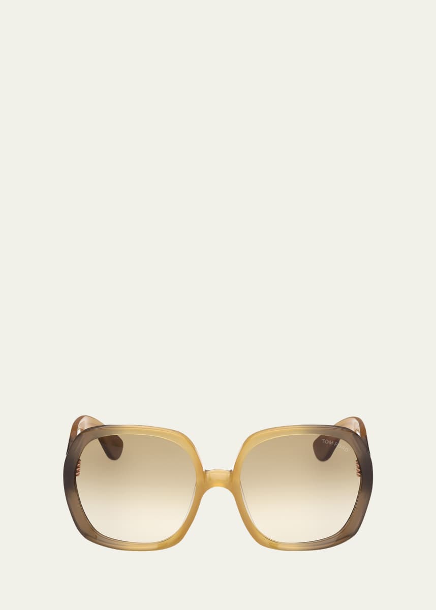 TOM FORD Saffron Square Acetate Sunglasses