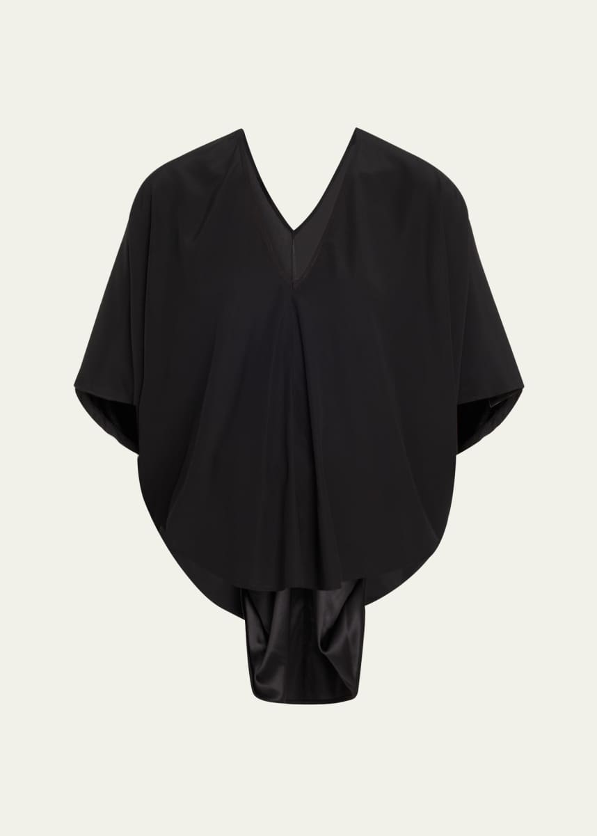 Zero + Maria Cornejo Circle Draped Silk Top