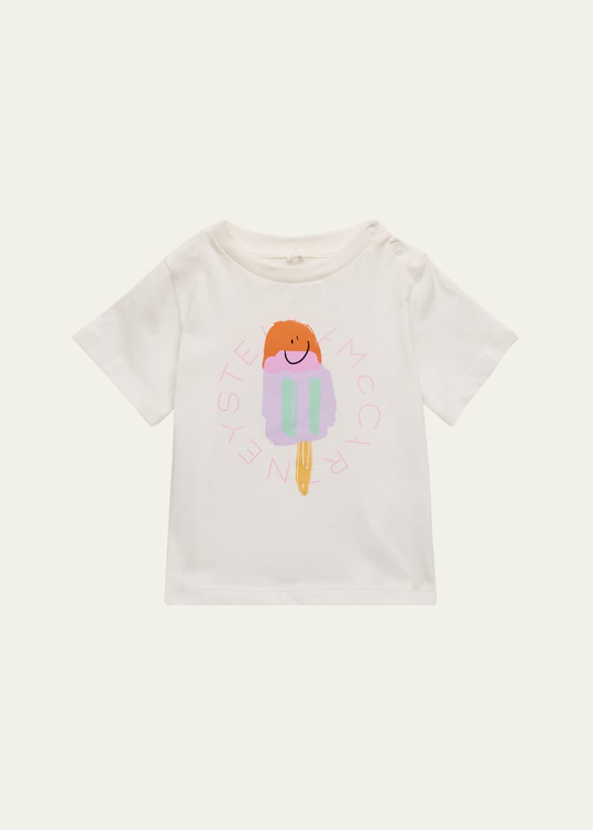 Stella McCartney Kids Girl's Ice Cream Logo-Print Graphic T-Shirt, Size 3M-36M