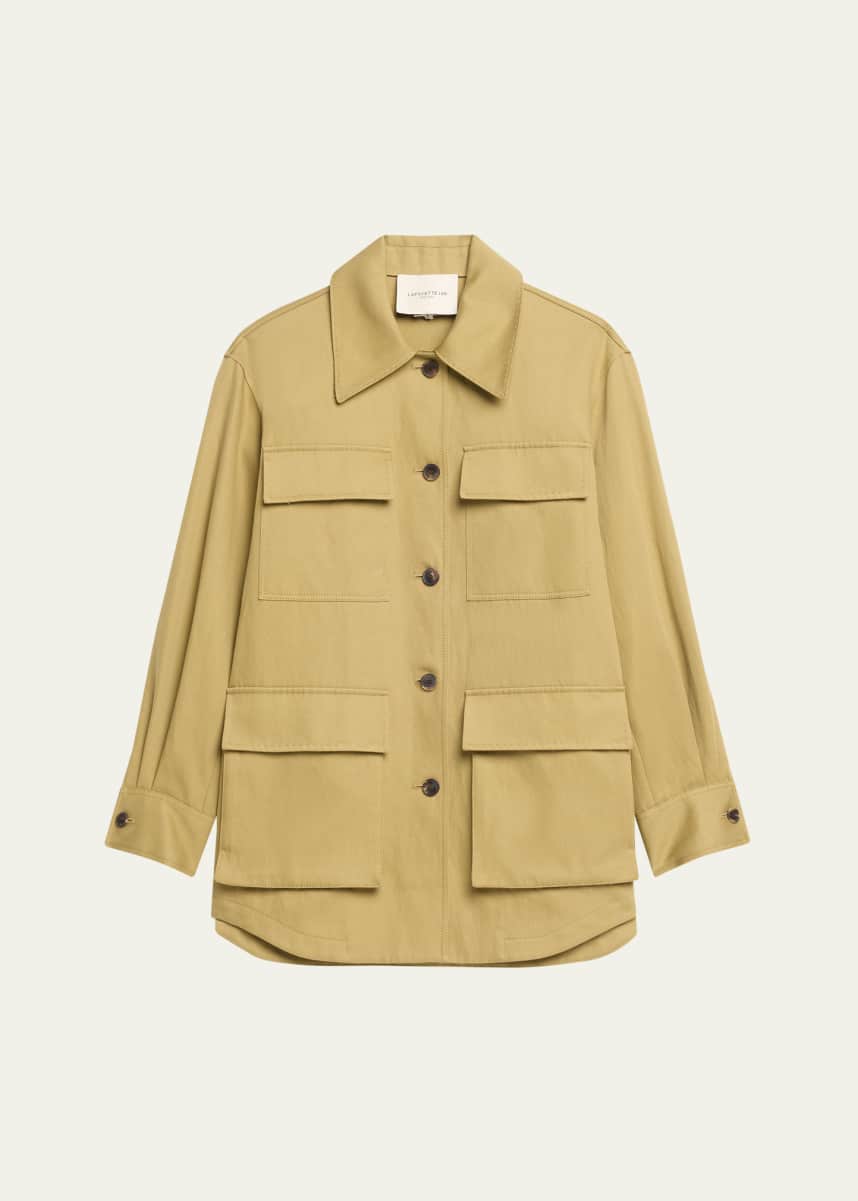 Lafayette 148 New York Cotton-Linen Cargo Jacket