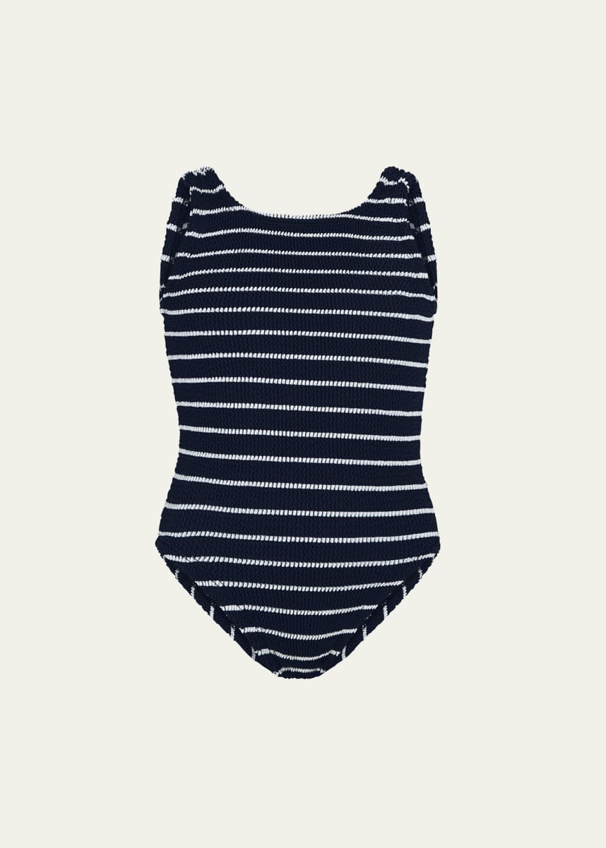 Hunza G Girl's Alva One Piece Swimsuit W/ Bow