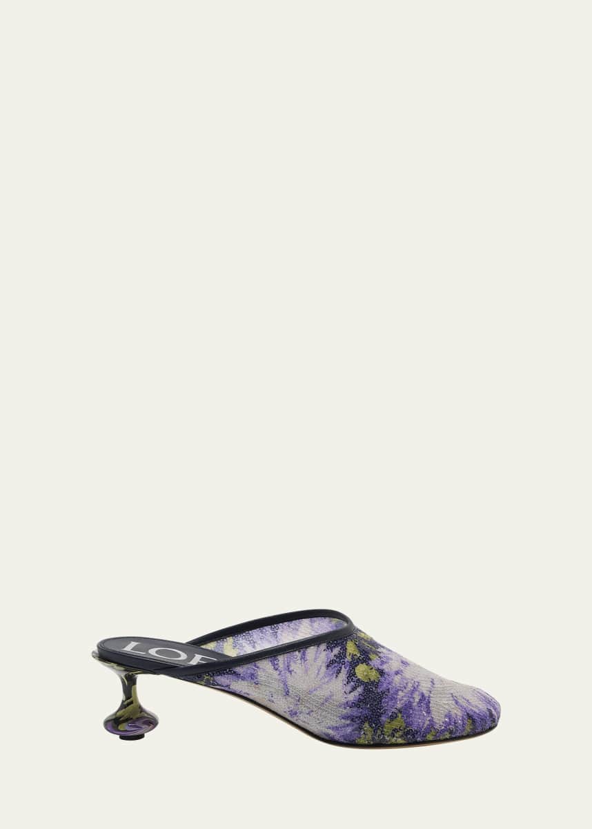 Loewe Toy Floral Sequin Mules