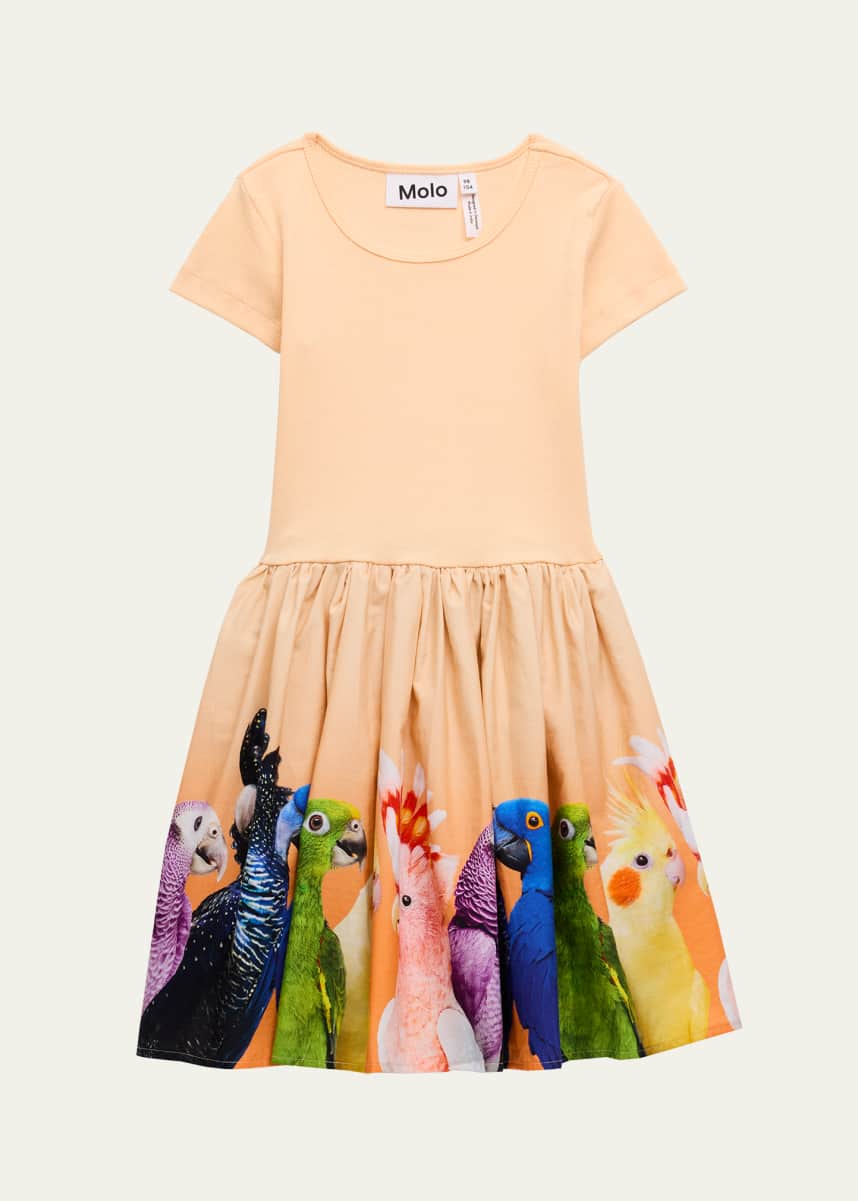 Molo Girl's Cissa Graphic Combo Dress, Size 3T-6