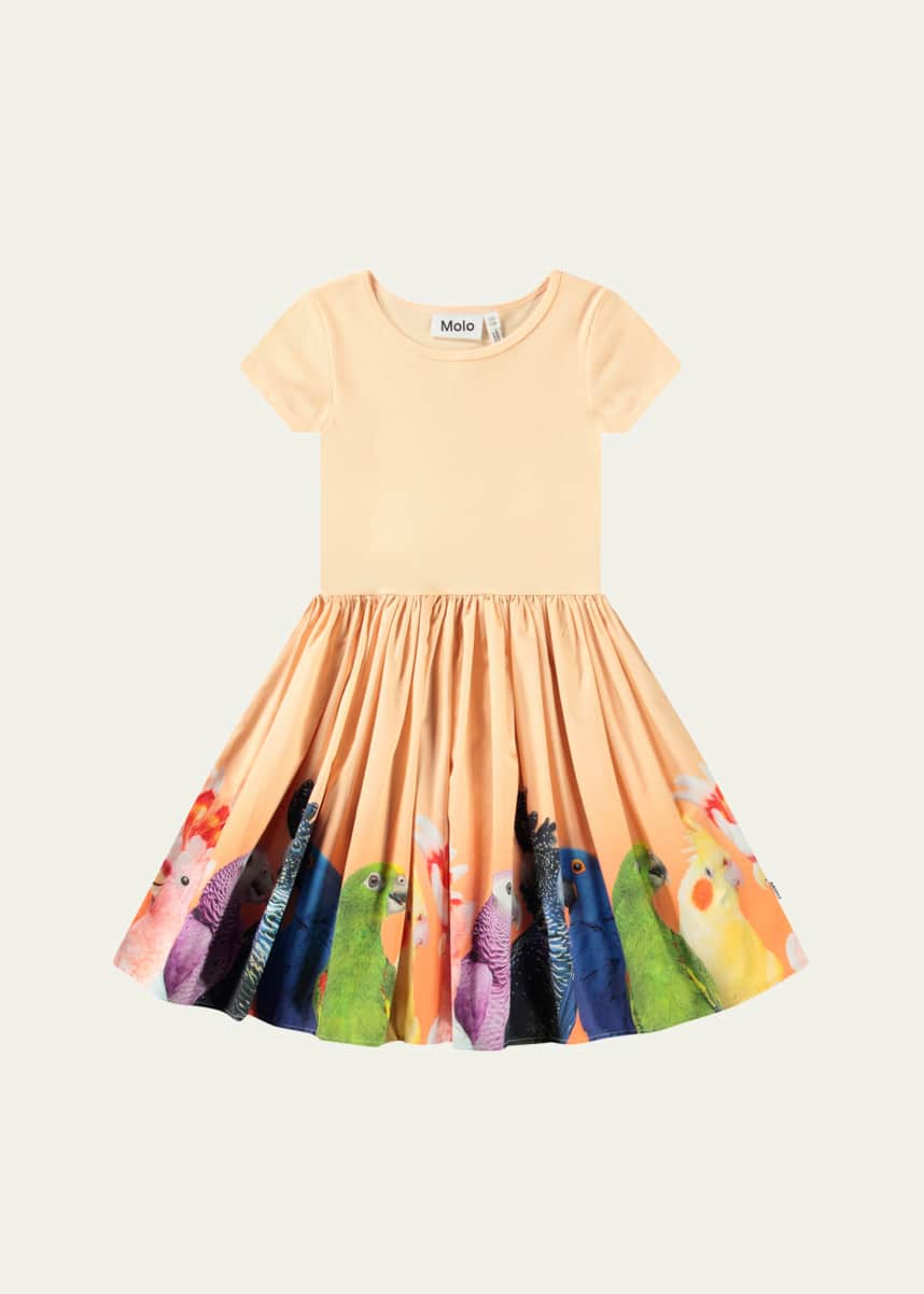Molo Girl's Cissa Graphic Combo Dress, Size 7-14