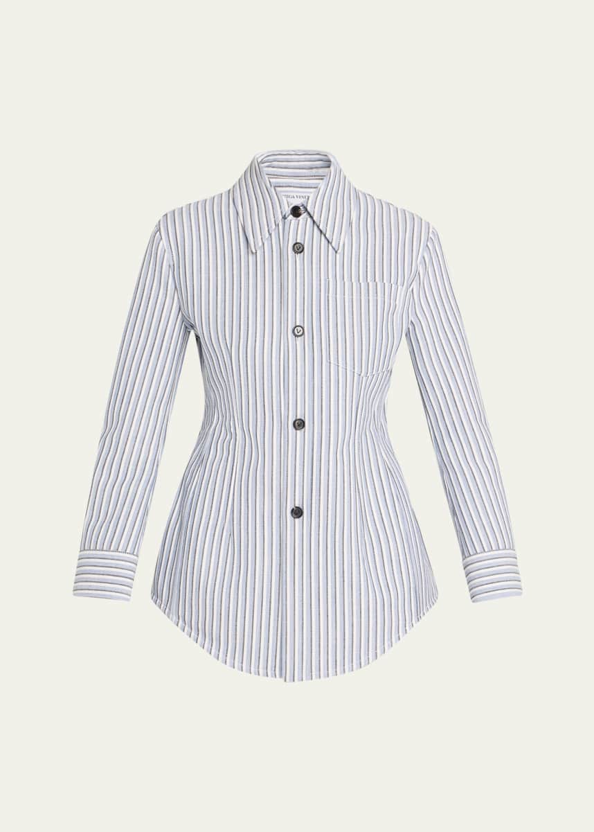 Bottega Veneta Structured Cotton Stripe Jacket