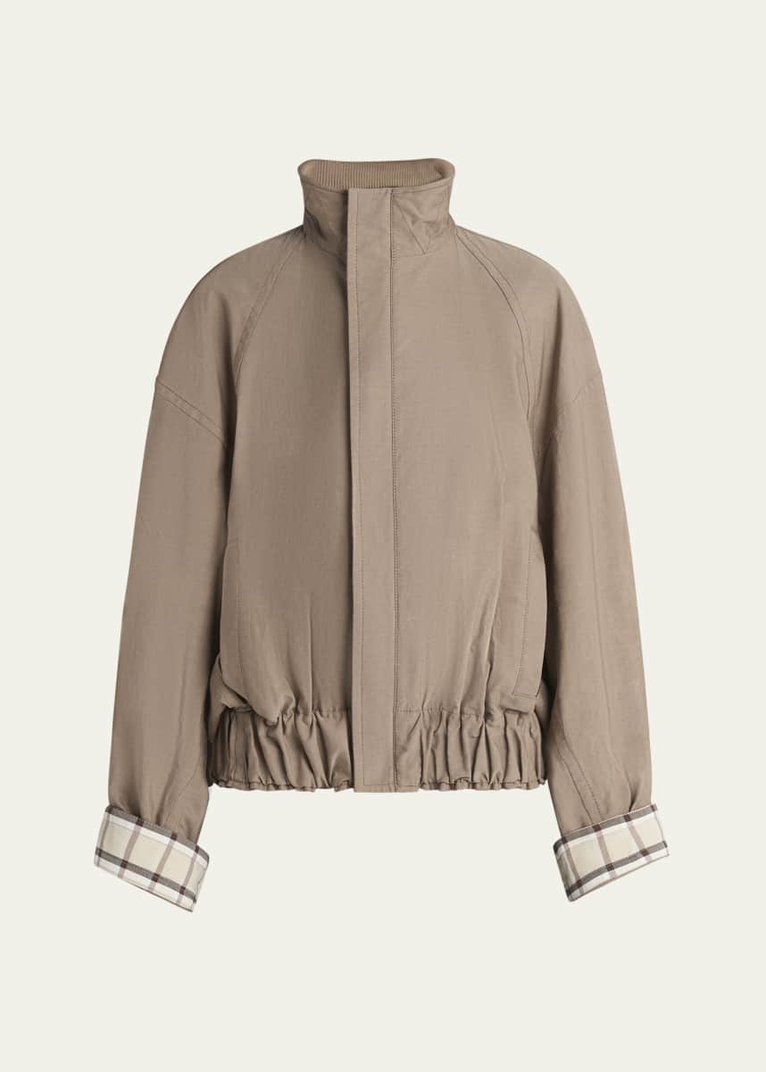 Bottega Veneta Oversized Zip Fluid Cotton Twill Blouson