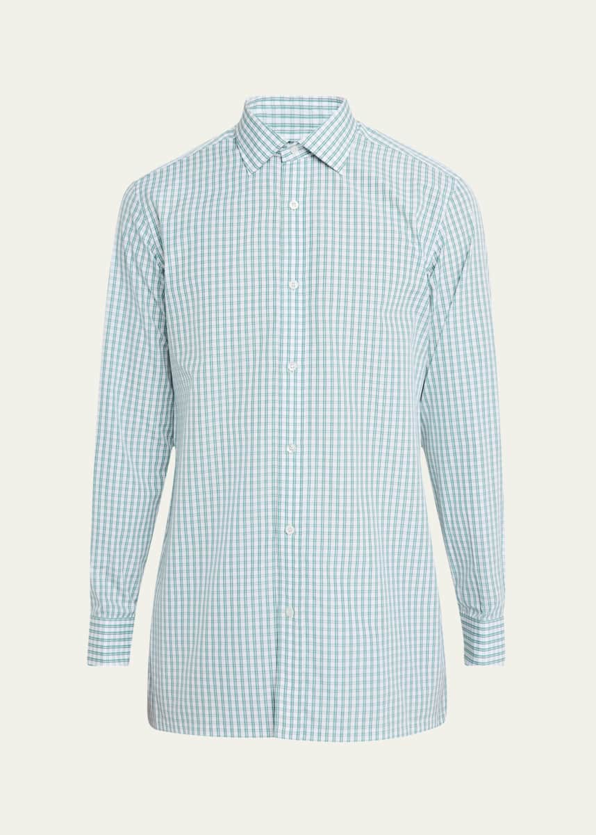 ブランド品専門の Sport Check Graph Cotton Men's Charvet Shirt Goodman Bergdorf - トップス