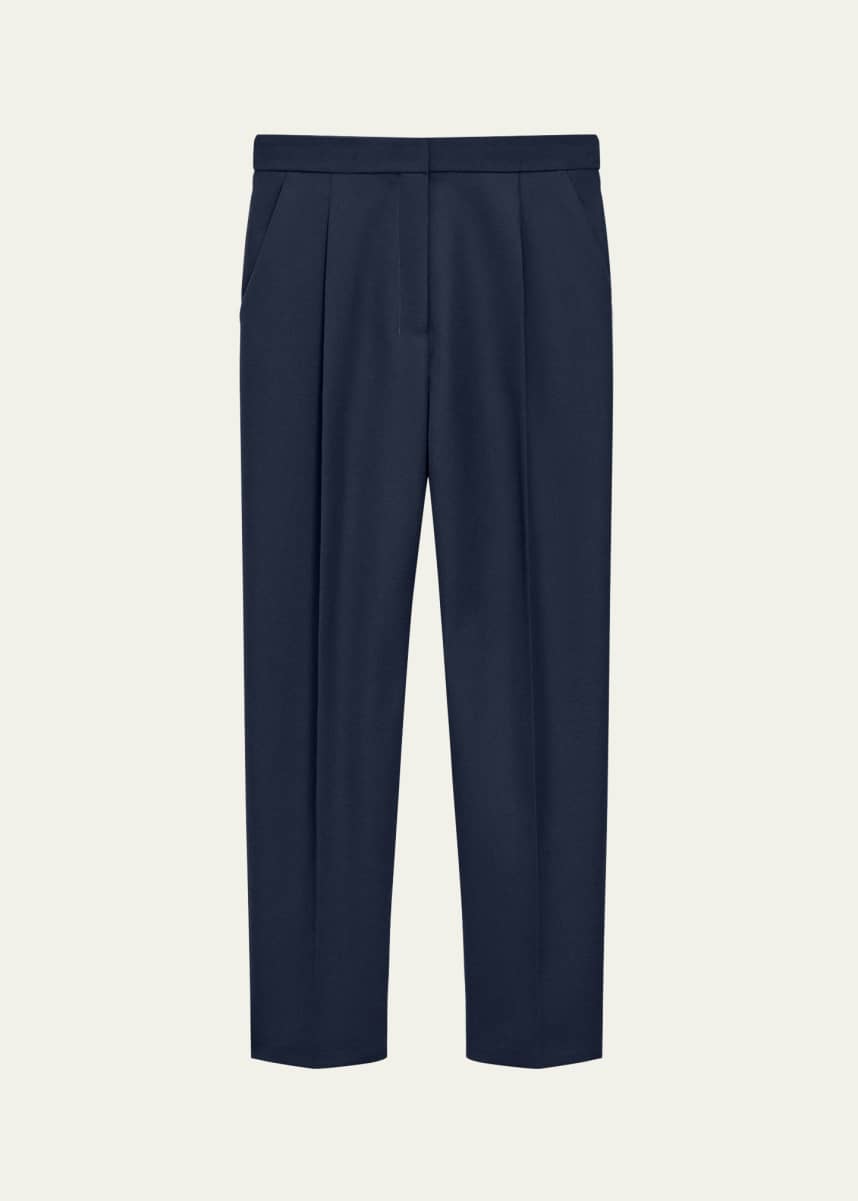Theory Pleated Tapered Ankle Pants