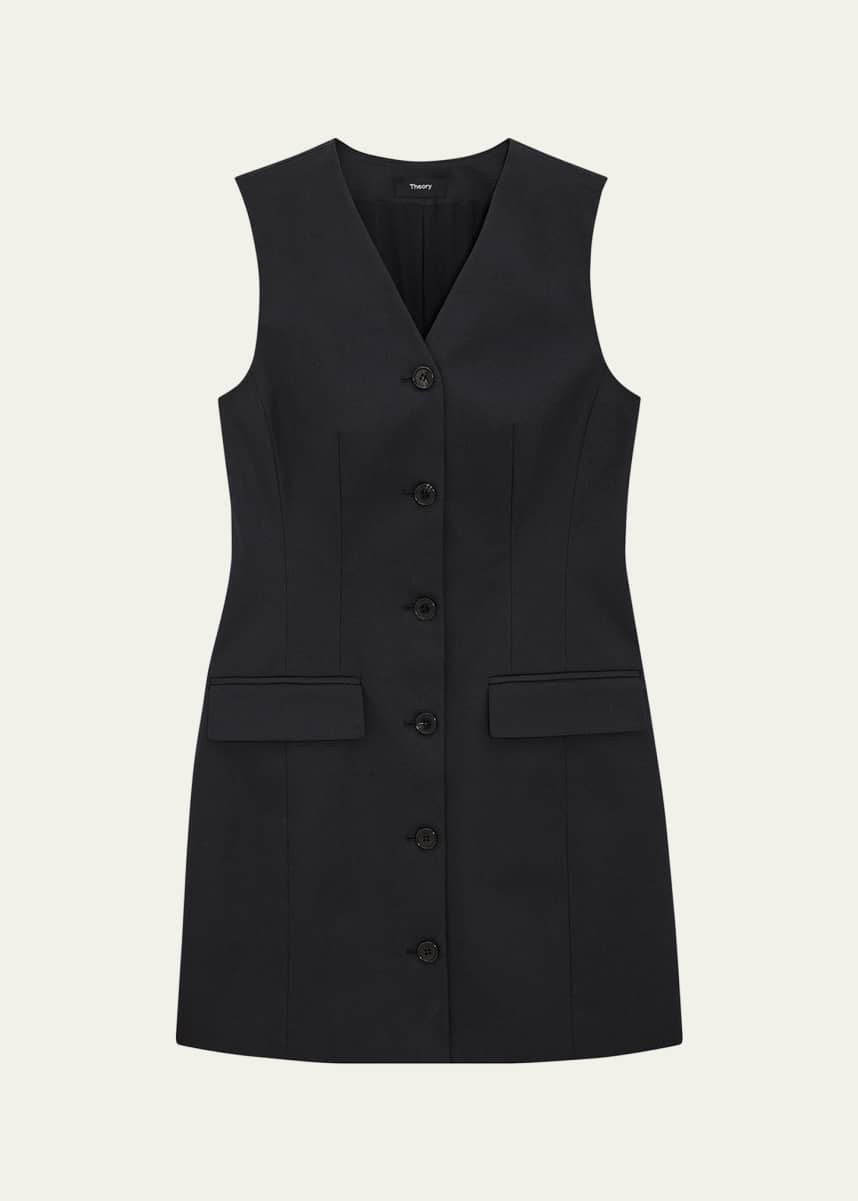 Theory Cotton Chino Mini Blazer Dress