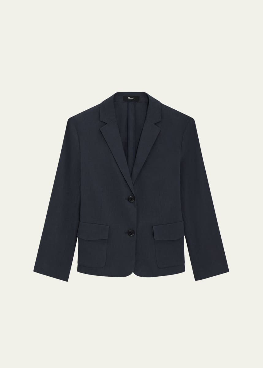 Theory Shrunken Crunch Linen Jacket