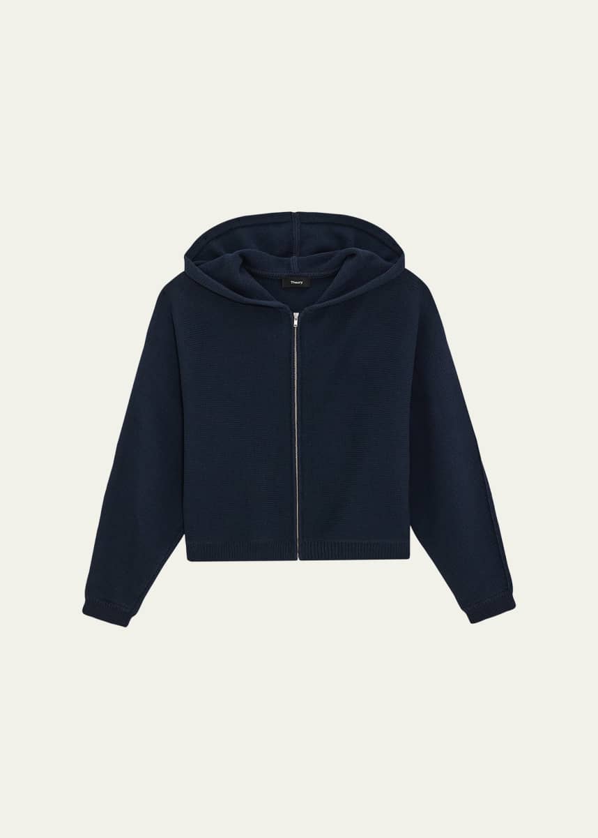 Theory Cotton Zip-Up Hoodie - Bergdorf Goodman