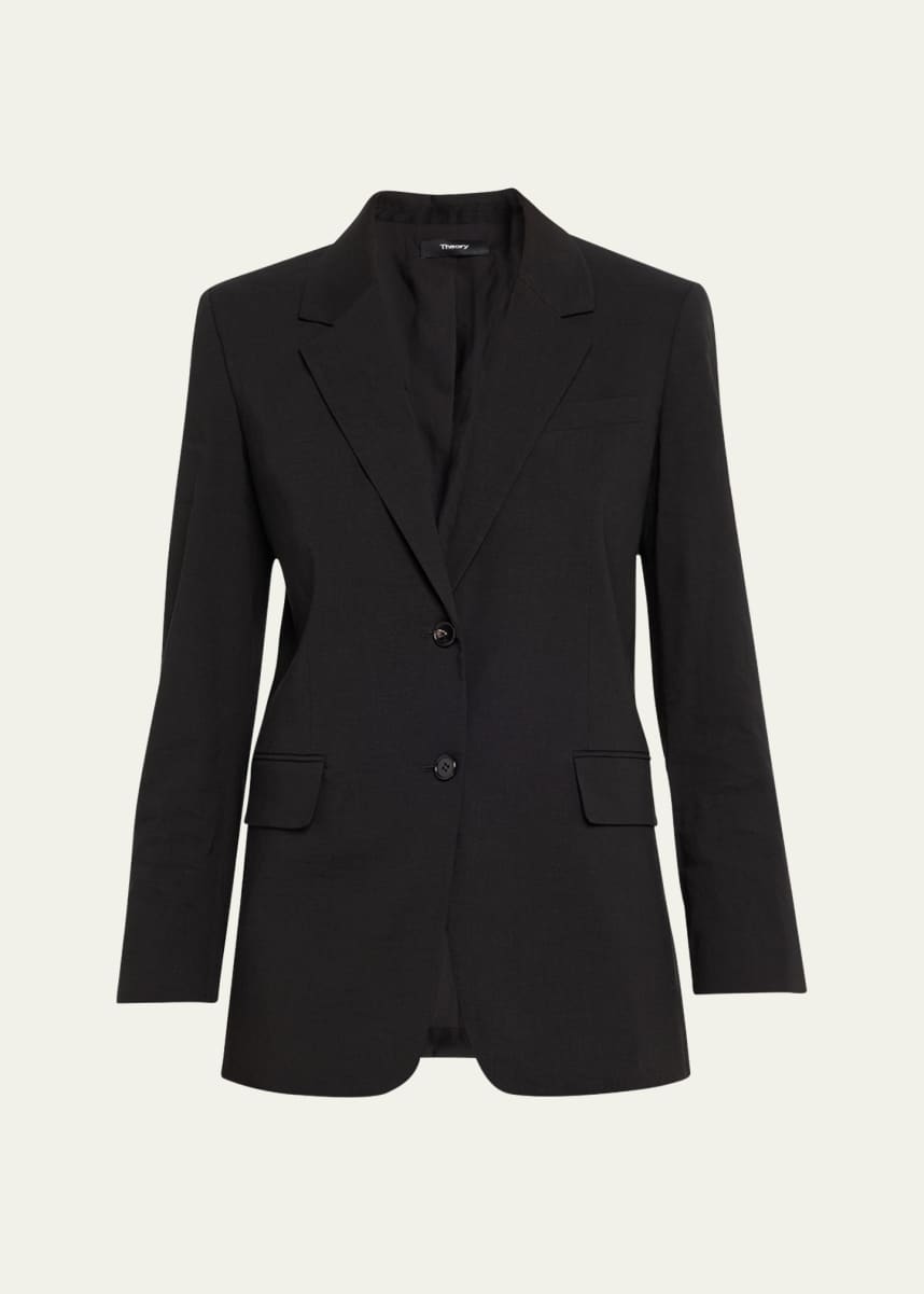 Theory Oversized Crunch Linen Blazer