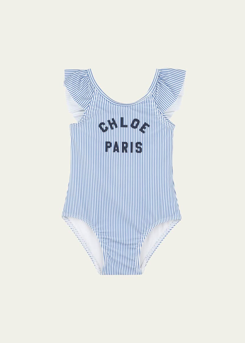 Chloe Girl's Logo-Print One-Piece Swimsuit, Size 6M-3