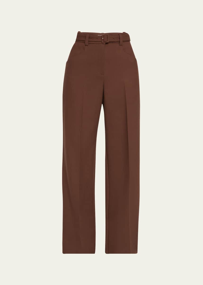 Gabriela Hearst Norman Oversized Self-Tie Wool Pants