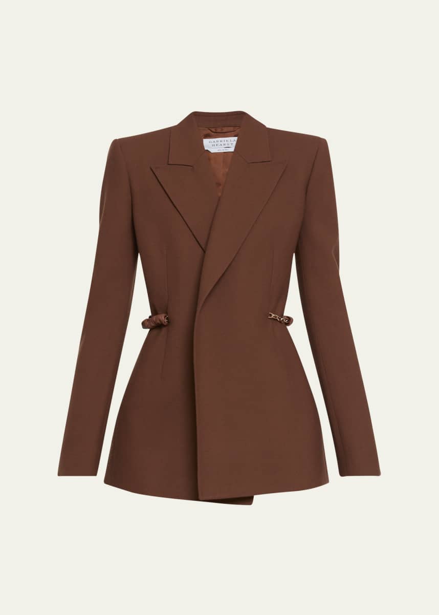 Gabriela Hearst Epona Chain Link Wool Blazer
