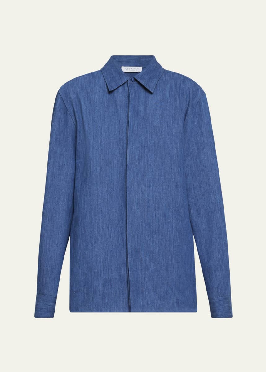 Gabriela Hearst Judie Button Down Denim Shirt