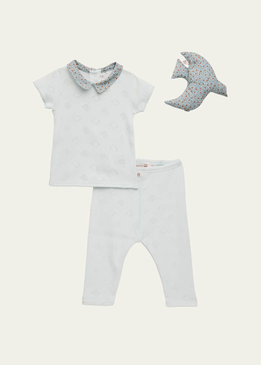 Bonpoint Boy's Denice Pajama Gift Set, Size Newborn-6M