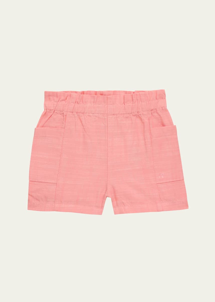 Bonpoint Girl's Nougat Cotton Shorts, Size 12M-3