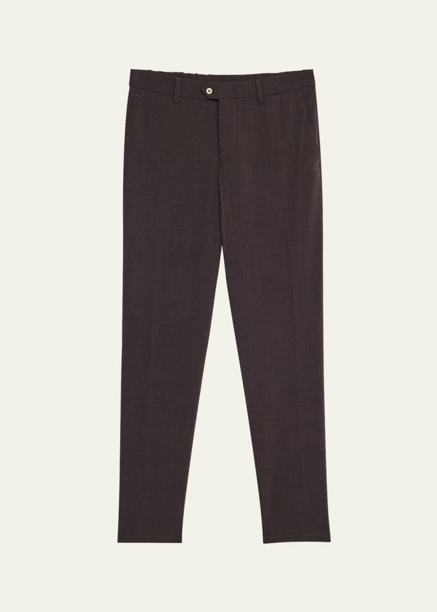 Marco Pescarolo Men's Super 160s Wool Crepe Trousers
