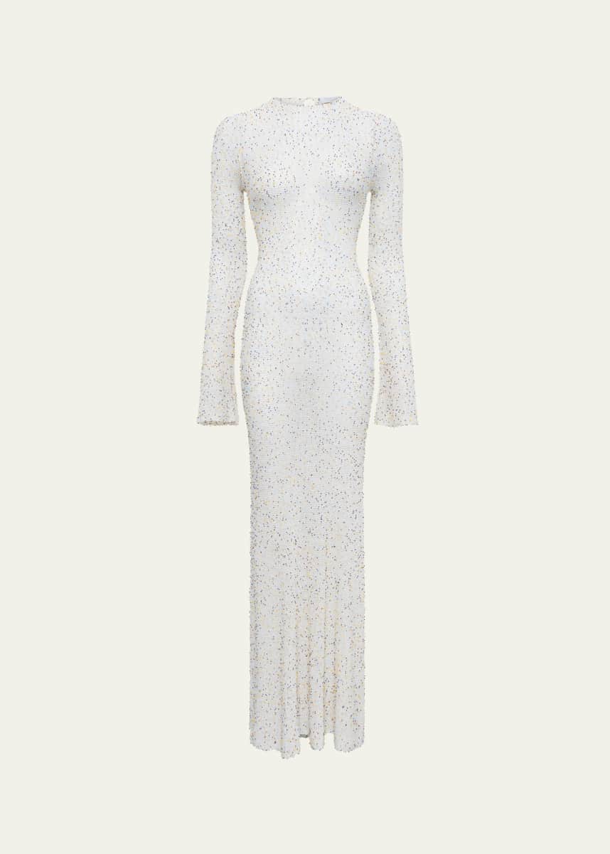 Gabriela Hearst Chandra Beaded Cashmere Maxi Dress