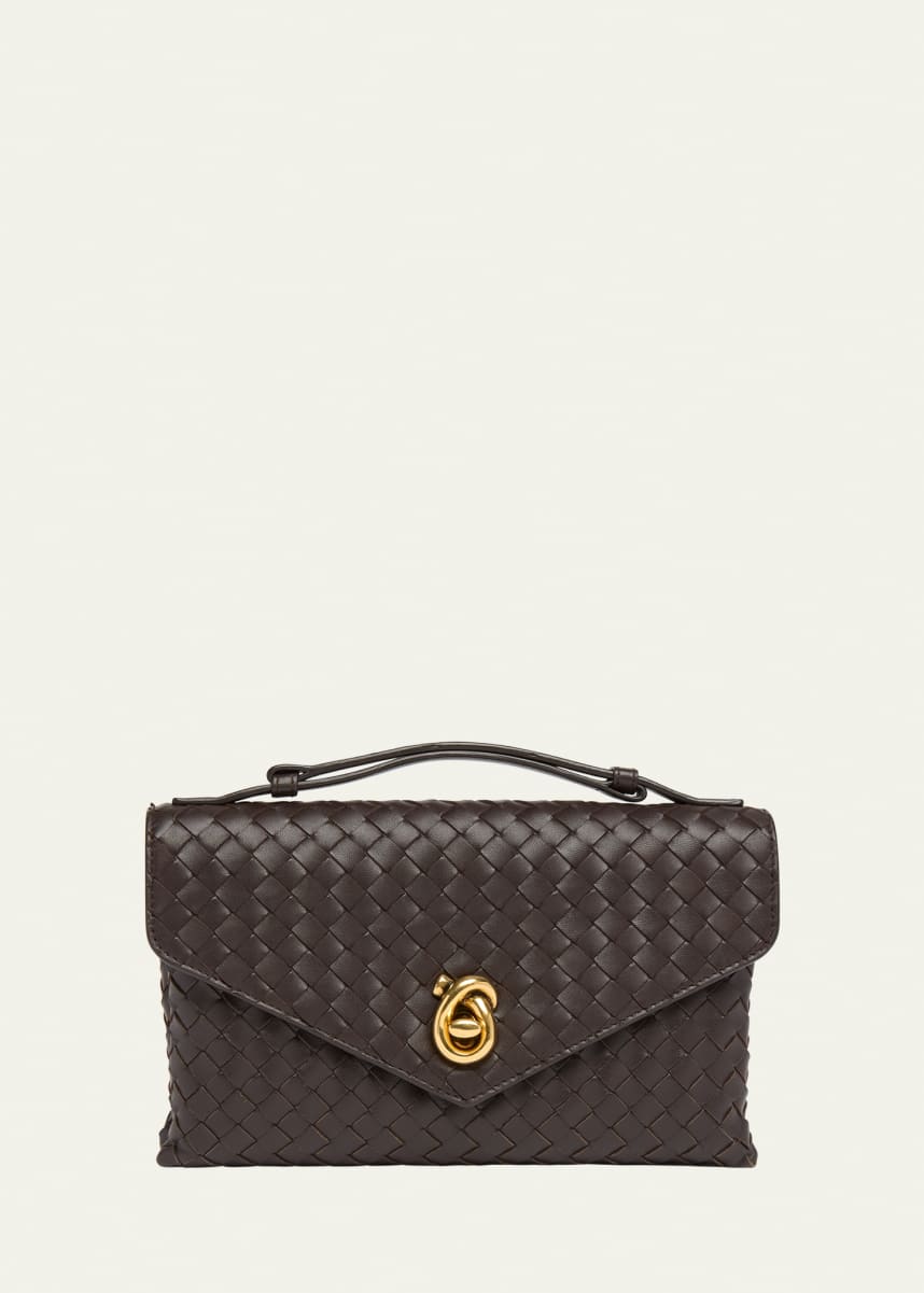 Bottega Veneta Knot Lock Leather Top-Handle Bag - Bergdorf Goodman