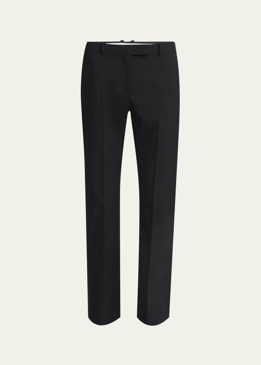 McQueen Tailored Cropped Wool Trousers