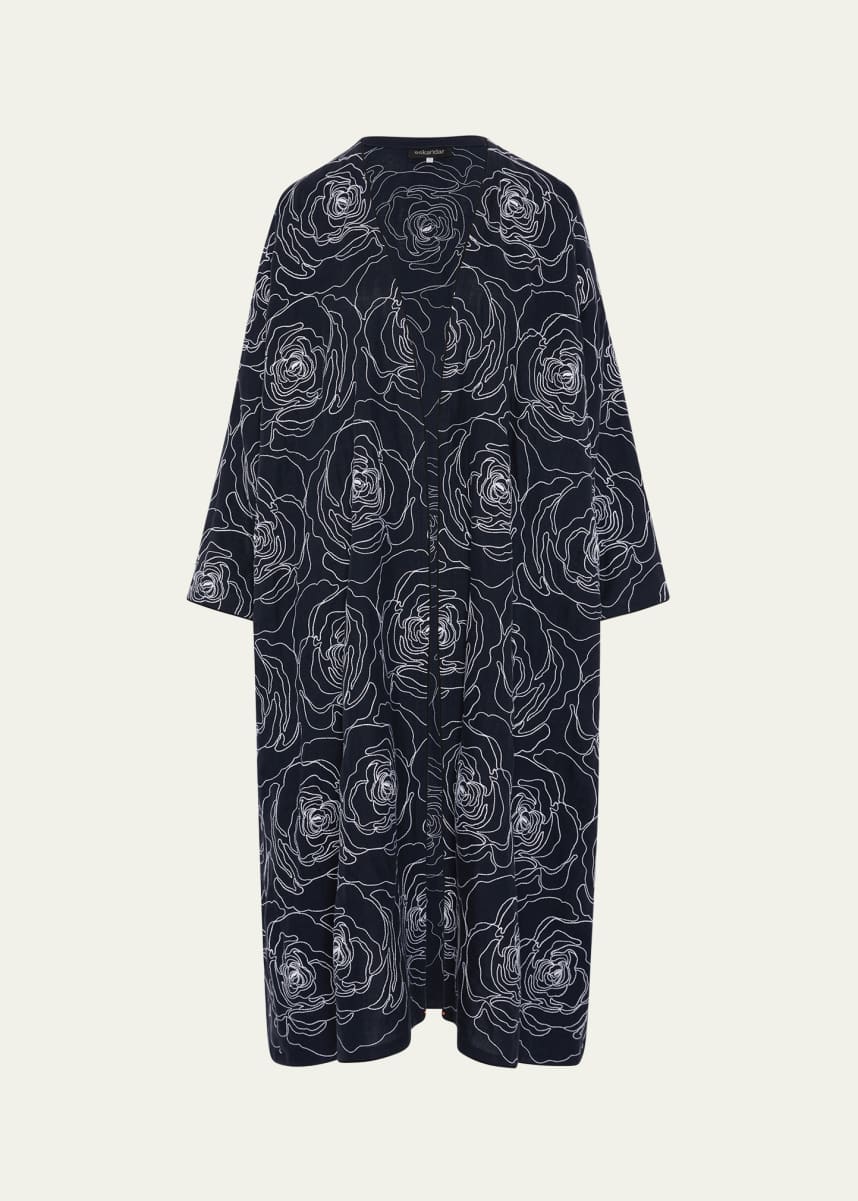 Eskandar Wide A-Line V Neck Open Coat